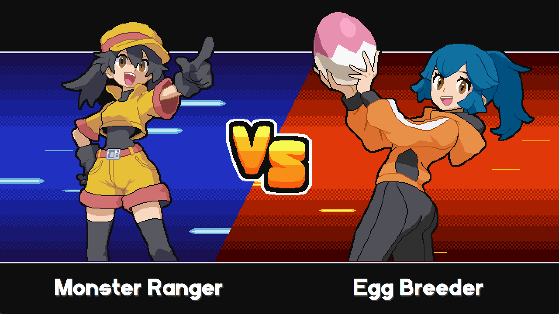 The trainer selection screen offering three trainer classes